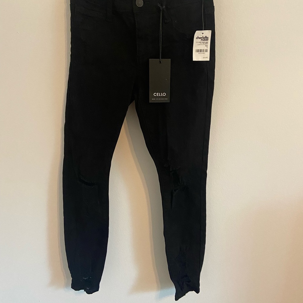 Cello Black Distressed Jeans